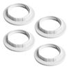 4 Piece E14 Lampshade Reducer Ring, 26.5mm Plastic Screw Collar for Table Lamp & Ceiling Light - Twist Lock Socket Replacement Fitting