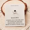 Philip Jones Black Onyx Adjustable Ring with Quote Card