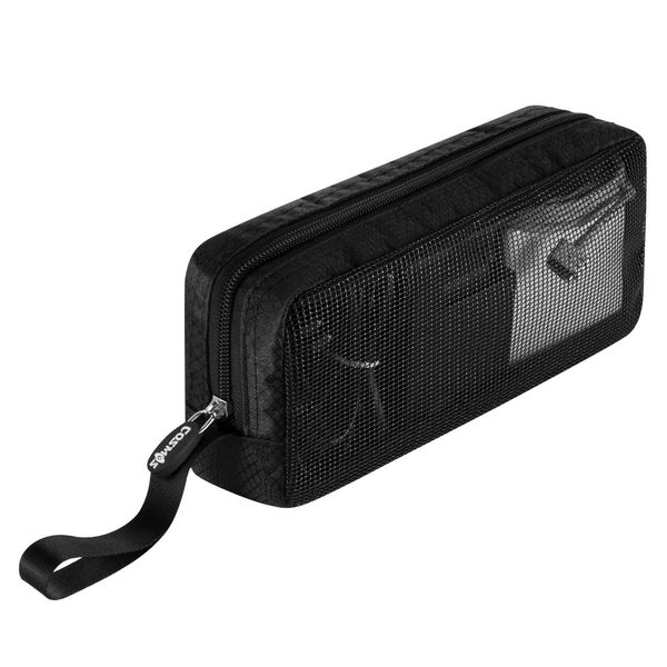 CM Travel Cable Organizer Case Bag Portable Computer Accessories Zipper Mesh Pouch Bag for Holding Laptop Mouse, Power Bank, USB, Adapter, Charger, Cellphone and Cosmetics