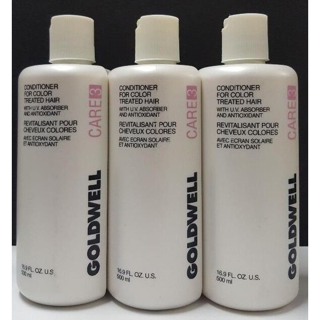 Conditioner For Color Treated Hair CARE 3 by Goldwell - 3 Pack (16.9 fl oz each)