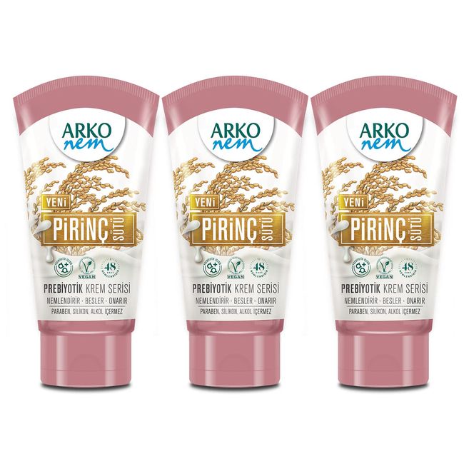 Arko Nem Prebiyotik Krem Serisi Pirinç Sütü 3x60ml