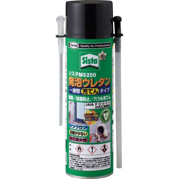 Henkel Japan Sister M5250 Urethane Foam M5250, 17.6 oz (500 g) - A dedicated type for filling up 360 degrees and can be used upwards, soundproofing, insulation, hole filling and condensation