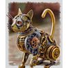 12 Blank Digitally Painted Greeting Cards: Cats