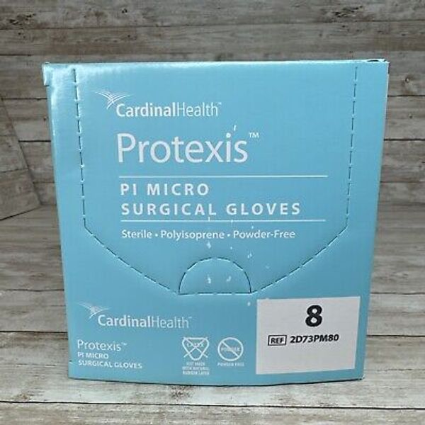 Protexis PI Micro Surgical Gloves Sterile Cardinal *1 BOX* Size: 8 *See Date*