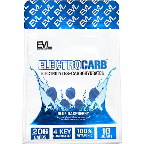 Evlution Nutrition ElectroCarb - Hydration Support - Blue Raspberry - 30 Serving