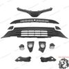 For RAV4 LE XLE 2016-18 Upper Chrome Grille/Lower Mesh/Fog lights/Bumper Bracket