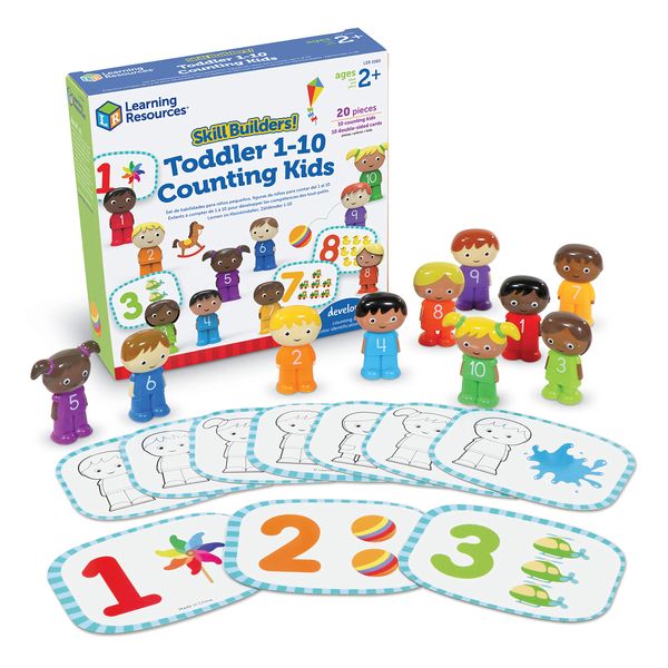 Learning Resources Skill Builders! Toddler 1-10 Counting Kids, Educational Toys, Toddler Activities, Color Teaching Toys, 20 Pieces, Age 2+