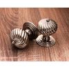 Infinity Decor Polished Nickel Twisted Spiral Mortice Door Knobs Pair 60mm – Solid Brass Round Pull Door Handles Set for Internal and External Doors