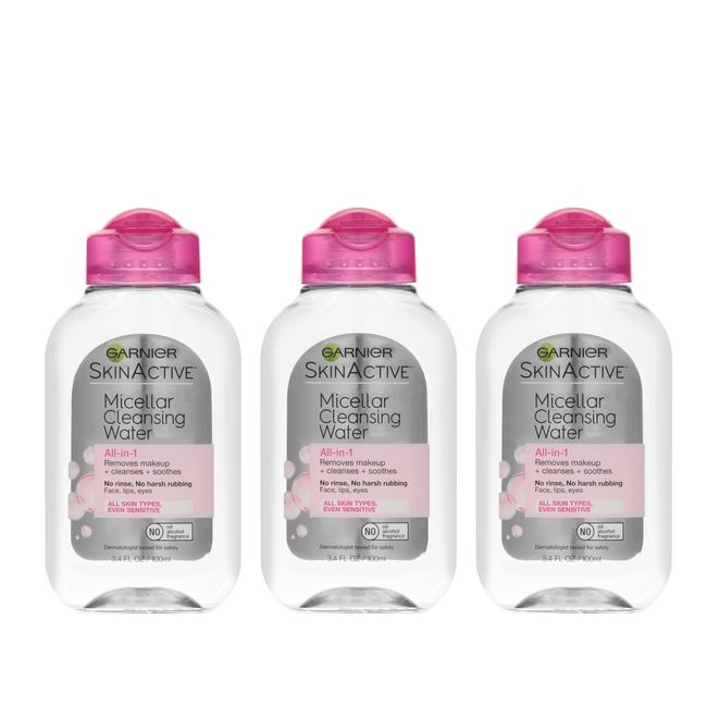 Garnier SkinActive Micellar Cleansing Water, For All Skin Types, 3.4 fl; oz., 3 Count