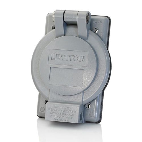 Leviton 7420-G GY WR Cover 20/30A SGLE Lock