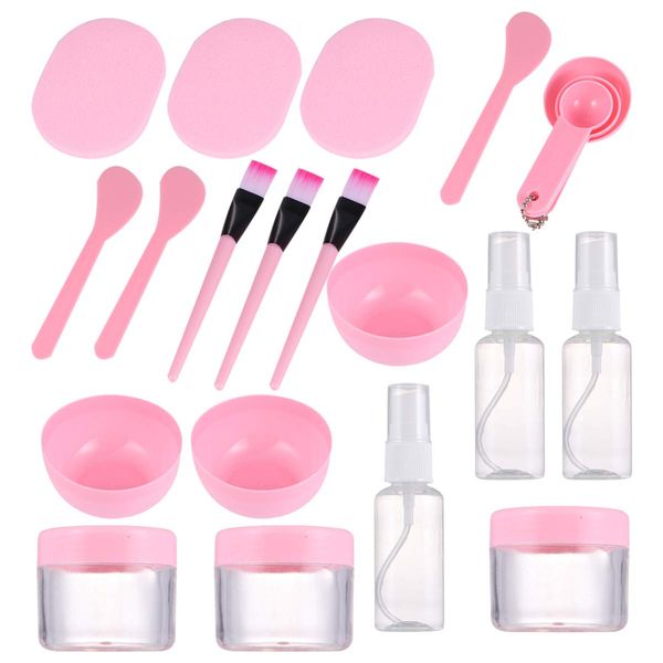 1 Set 27 Pcs Diy Mask Kit Facial Care Tools Measuring Spoons Healing Clay Facial Bowl Facial Brush Silicone Clay Cosmetology Kit The Face Makeup Set