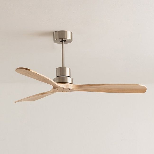 Spiano Aaron Circulator 132cm DC／LED Wood Four Season Ceiling Fan (Wilnut／Natural), Natural