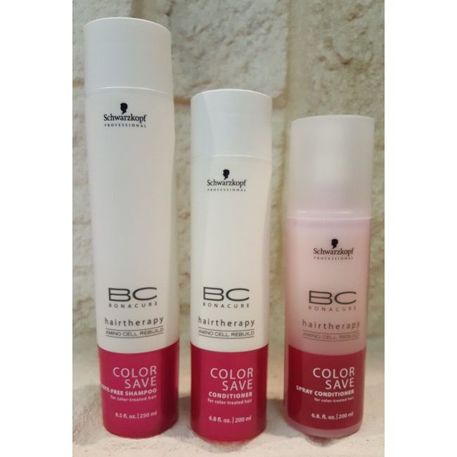 Schwarzkopf Bonacure HT Color Save Shampoo, Conditioner & Spray Conditioner