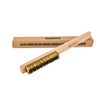 Brass Brush,Soft Brass Bristle Wire Brush,Wire Scratch Brush with 10" Beechwood Handle