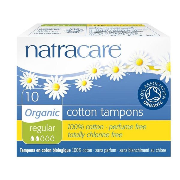 Natracare Organic 100% Cotton Tampons, Regular 10 ea