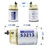Compatible with Marine Outboard Motor Fuel Water Separator Filter S3213
