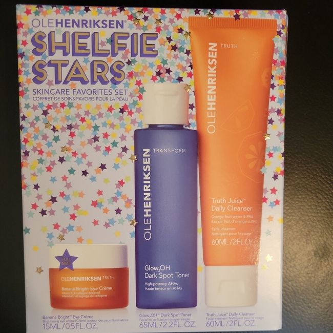 Ole Henriksen Shelfie Stars Skincare Set Eye Cream, Spot Toner & Cleanser 3 Pc