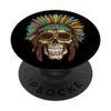 Apache Skull Pop Art Head Chief Funny Portrait PopSockets Standard PopGrip