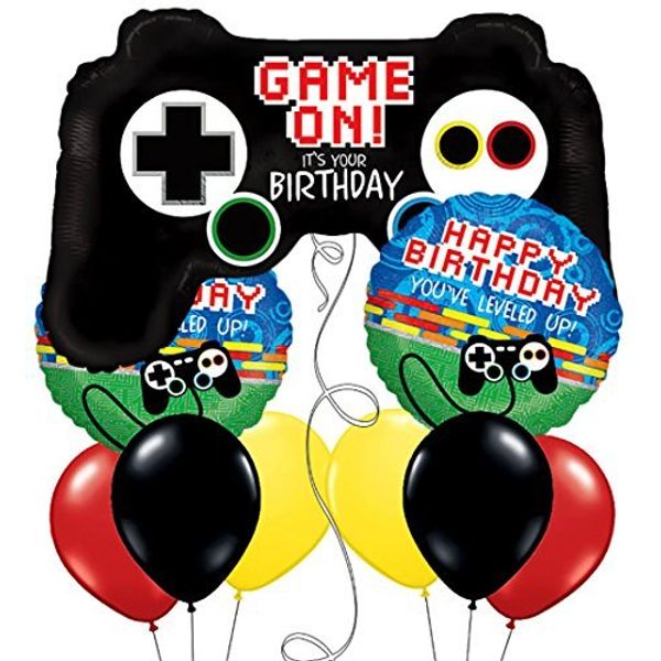 Video Game Controller Gaming Birthday Design Set of 9