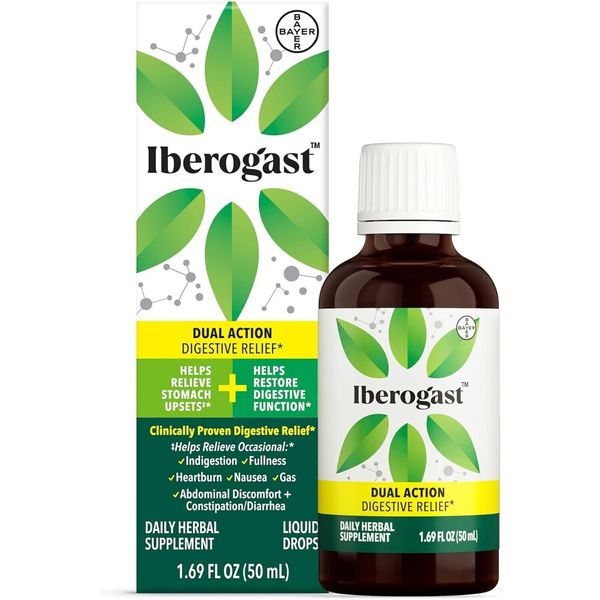 Iberogast Dual Action Digestive Relief, Daily Herbal Supplement, Supports Gut He