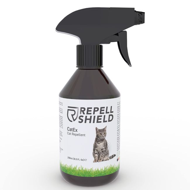 RepellShield Natürliches Katzenabwehrspray - 250ml - Anti Kratz Spray Katzen, Fernhaltespray für innen und außen, Abwehrspray, Katzenschreck, ohne Flecken oder Rückstände, Vegan & ohne Tierversuche