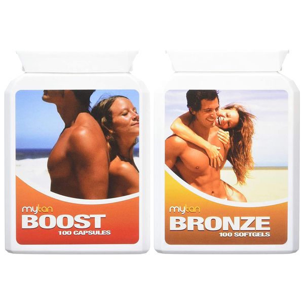 MyTan Ultimate Tanning Pack | Bronze & Boost Tanning Pills | Worldclass Sun Tan Pills | Tan Faster, Darker, Longer