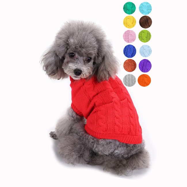 Bwealthest Dog Sweater, Warm Pet Sweaters for Small Dogs Medium Dogs Large Dogs, Cute Knitted Classic Cat Sweater Dog Clothes Coat for Girls Boys Dog Puppy Cat