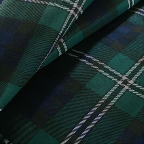 Ergode Comforter Set - Elegant Blue and Green Plaid Pattern - Includes Comforter, Shams, and Decorative Pillow - Machine Washable - Freshness Treatment - Enhance Bedroom Decor