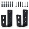 2 x 4 Windspeed Barricade Brackets - Heavy Duty Door Security Holder - Black