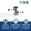 5 Pcs XFITITNG 3/8" x 3/8" OD Compression x 1/2" Pex Dual Angle Valve