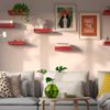 Wall Mounted Shelf 30x26 cm – Sleek & Functional Design (Red)