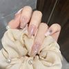 24 Shiny Aurora Stripe Fake Nails - Perfect For Fantasy Girls