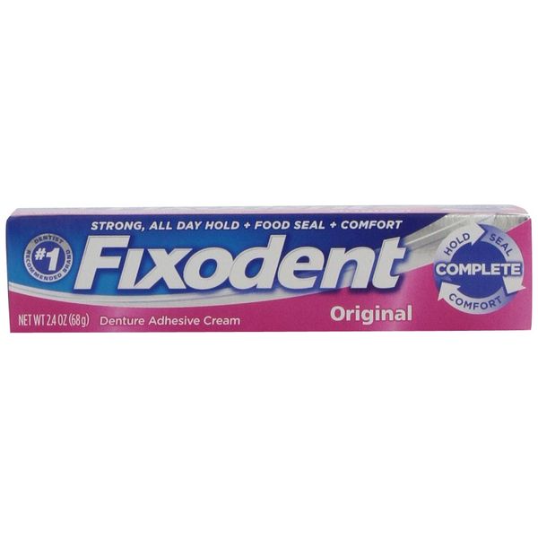 Fixodent Complete Original Denture Adhesive Cream, 2.4 Oz