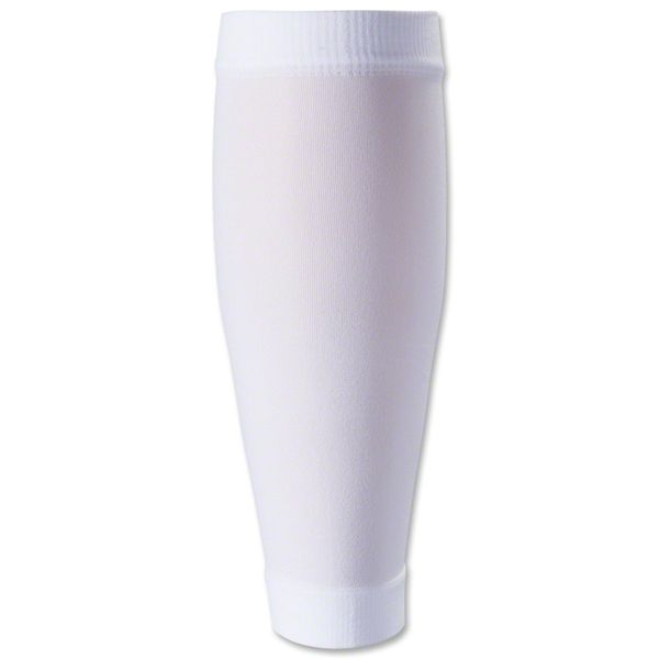 CrossBones Sports Shin Guard Sleeves for Soccer (2 Pair Pack) (White)