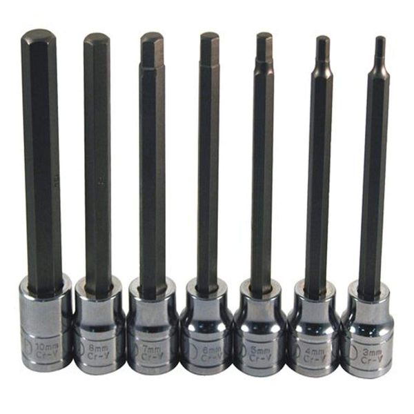ATD Tools 13787 Extra Long 7-Piece Metric Hex Bit Socket Set