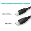 Ancable USB B MIDI Cable for Instruments 3 FT, USB A to USB B cable Compatible with Piano, Midi Controller, Midi Keyboard, Audio Interface Recording, USB Microphone and More