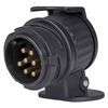 AS Schwabe 60439 7-Pole Plug to 13-Pole Socket Car Trailer Adapter - Black