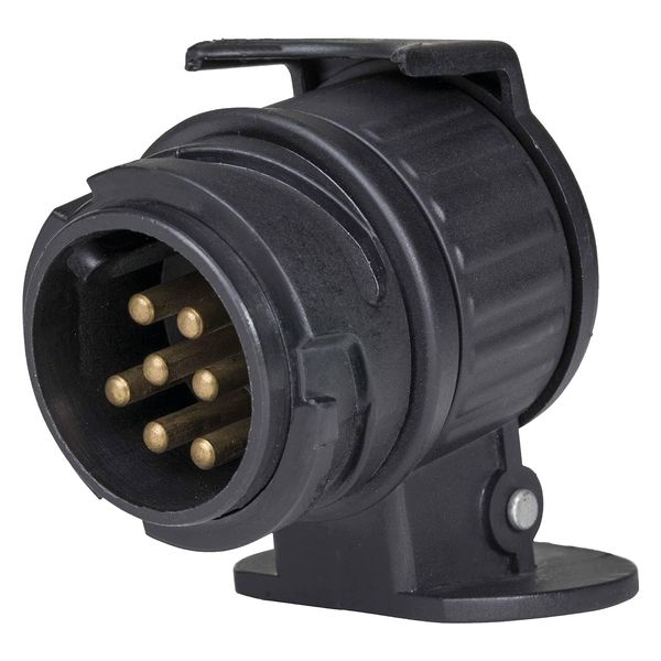 AS Schwabe 60439 7-Pole Plug to 13-Pole Socket Car Trailer Adapter - Black