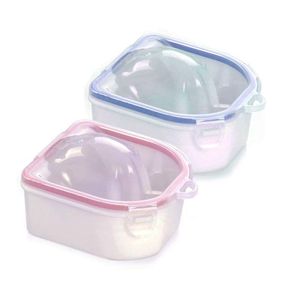 2pcs Nail Soaking Bowl Soak Off Bowl Manicure Bowl Nail Soaking Tray Soak Off Acrylic Nail Remover Dip Powder Removal Kit Nail Polish Remover Bowl Acetone Soak Off Bowl for Home Nail Salon Supplies