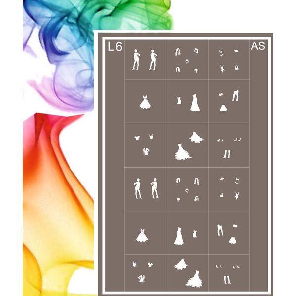 Airbrushing Stencils for Nail Art L-0006