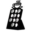 Marketing Holders 12-Slot Holder - Coffee Cup Design (Solid Black)