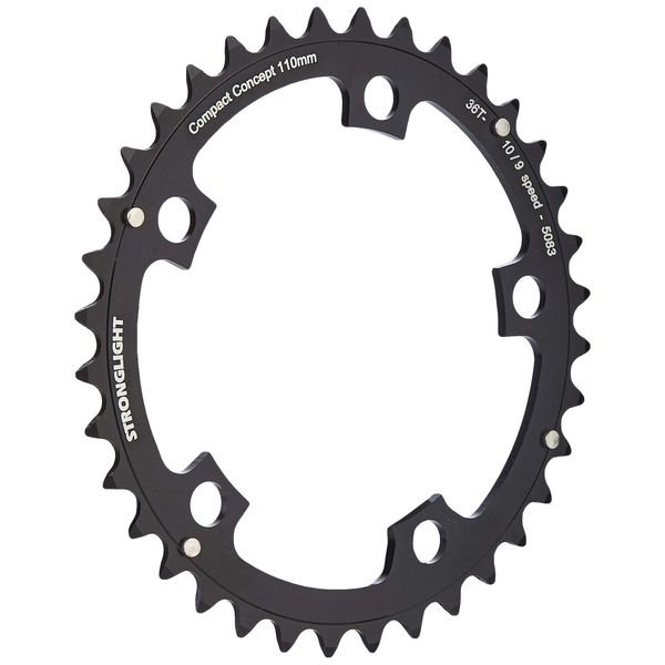 Stronglight 5-Arm/110PCD Chain Ring - Black, 52 T