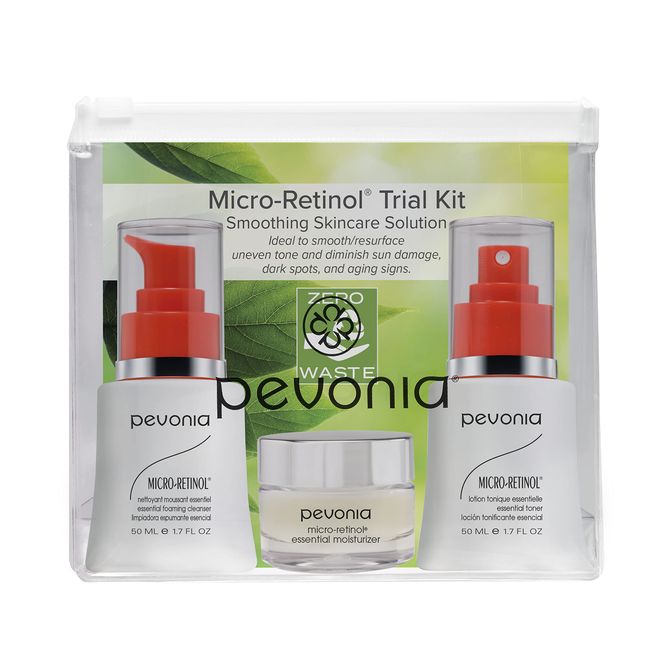 PEVONIA Micro-Retinol Trial Kit - Smoothing Skincare Solution, 11.68 fl. oz.