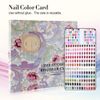 DEWIN Nail Display Book, Nail Varnish Nail Swatches Nail Color Display Chart Book Nail Polish Gel Color Display Card Nail Art Showing Board (Stripes)