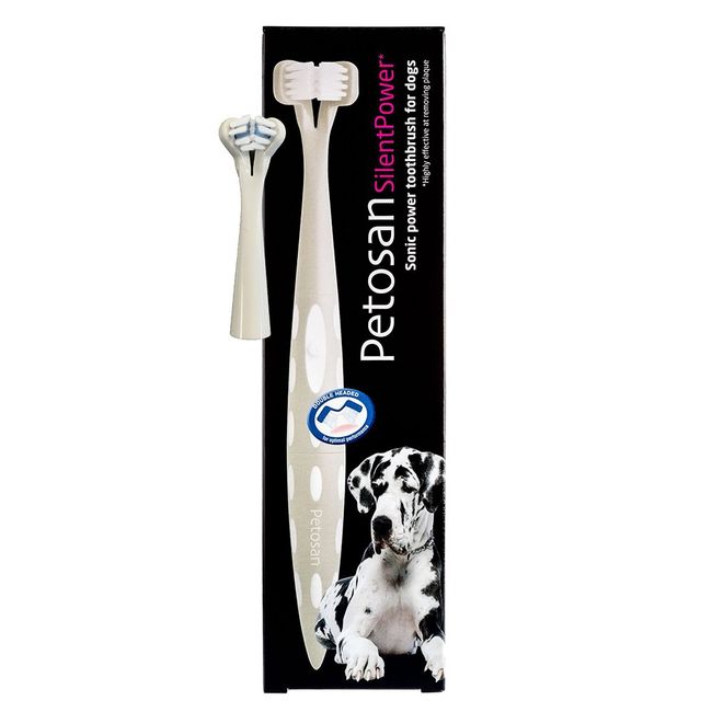 Petosan Silent Power Sonic Electric Toothbrush for Dogs, Sm-Lg