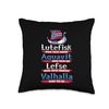 Lutefisk Aquavit Lefse Valhalla Design Throw Pillow