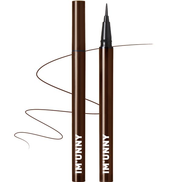 I'm Uni Skinny Fit Pen Art Liquid Eyeliner, A02 Deep Brown, 2pcs