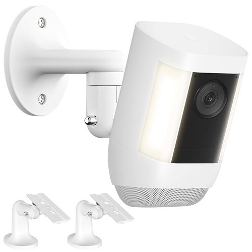 2Pack Wall Mount for Ring Spotlight Cam Battery and Ring Spotlight Cam Plus/Pro (Battery), 360°Adjustable Security Wall Mount Bracket for Ring Cam Indoor/Outdoor Use (Camera Not Included)
