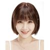 HIYE Bangs Partial Wig, For Parting, 100% Human Hair, Super Realistic Artificial Skin, Natural, Whorls, Fully Hand Planted, Silkskin, Volume Up, Gray Hair, Thin Hair, Muted chestnut color
