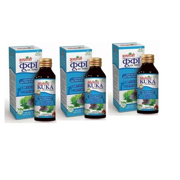 Multani Kuka Cough Sugar Free Syrup 100 ml (Pack of 3)